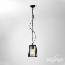 Calvi lampa wisząca zewnętrzna 1x12W E27 230V czarna